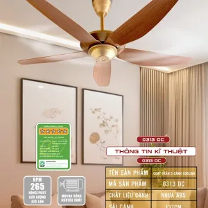 QUẠT TRẦN 5 CÁNH COOLING 0313DC GAMMA